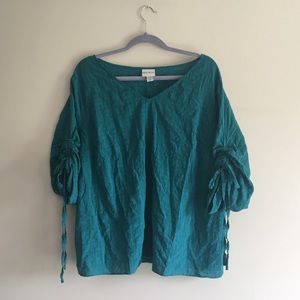 Teal 3/4 Sleeve Blouse